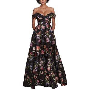 Marchesa Notte Womens  Alex Gown, Black